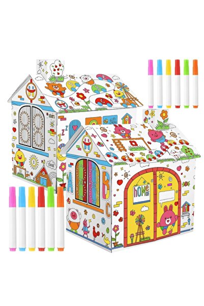 OEM Căsuță din carton pentru copii de colorat, asamblat și pictat