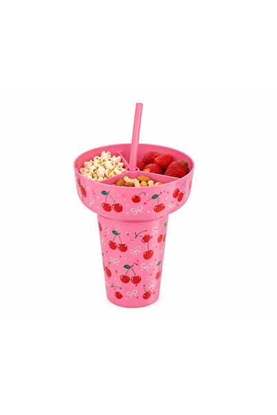 OEM Glass with chicken for snacks and drinks, cherry design