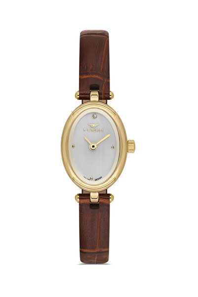 FERRO Brown Leather Cord Women's Wristwatch Fl21767B-O 3Atm Water Resistant 2...