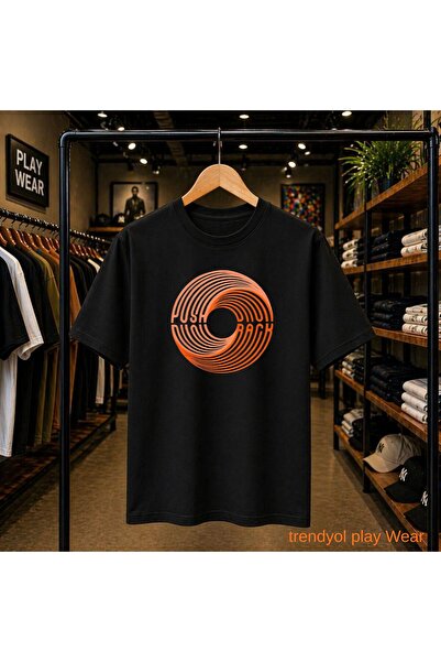 playwear Push Back - Push Back Meaning: Chest Printed 100% Cotton Oversize Lo...
