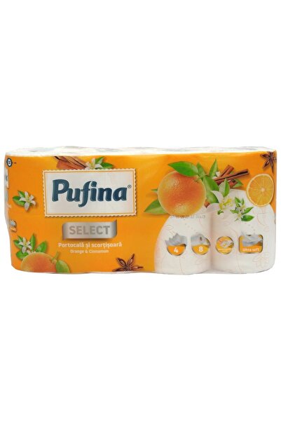 Vader Pufina Hartie Igienica 8ROLE 4STR Portocala si Scortisoara,