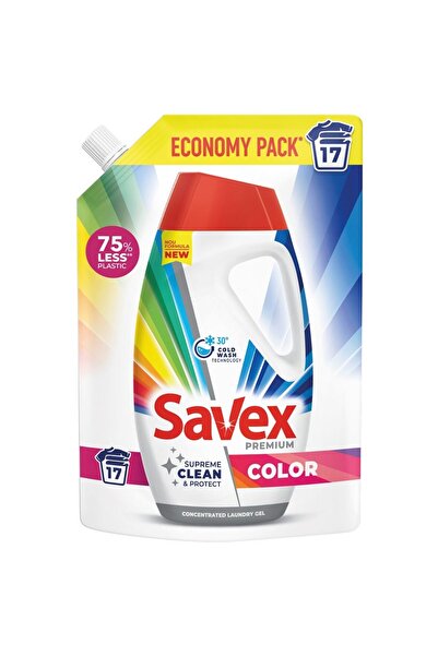 Vader Detergent pentru Rufe, Savex, Gel 765 ml Color 17 spalari,