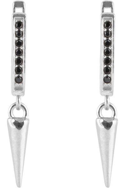 MINZA Gothic Women's Earrings, 925 Sterling Silver, Earrings, with Crystal, H...