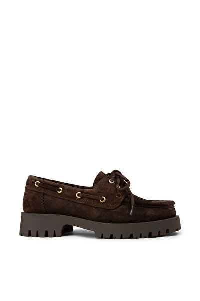Deery Women's Genuine Suede Brown Marine Loafer