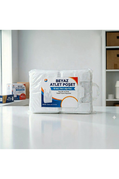Ecoflex Beyaz Atlet Poşet Küçük Boy 10 KG – Kalın, Sağlam, Ekonomik Market Po...