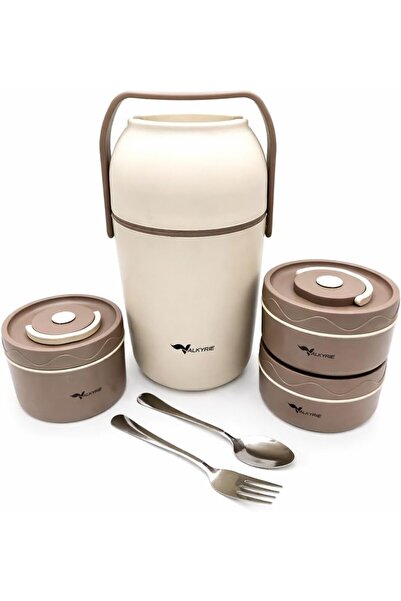 Yıldızan Tamgün 3-Layer Thermal Insulated Thermos Food Container Set – 304 St...