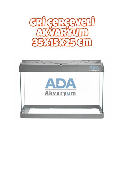 ADA AKVARYUM Gri Plastik Çerçeveli Akvaryum 35x25x15 Cm