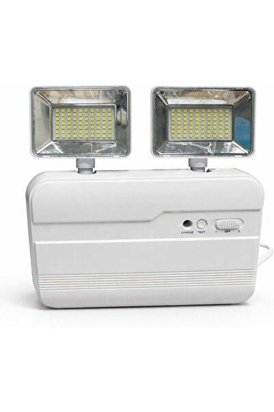 2x10W Acil Aydınlatma Armatürü | 2200 Lümen | 2 Kademe Işık | 6400K Beyaz Işık | 220V | IP20 | 22x22