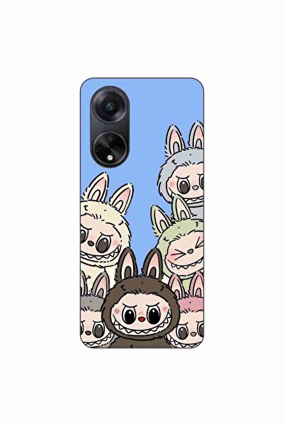 OEM Husa compatibila cu Oppo A98 5G Silicon Gel Tpu Model Labubu Pattern Blue