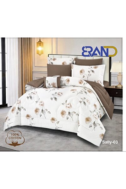 BRANDER Summer Quilt Set Nefirn Jacquard - Cotton 100*100 -7 Pieces - Plain a...