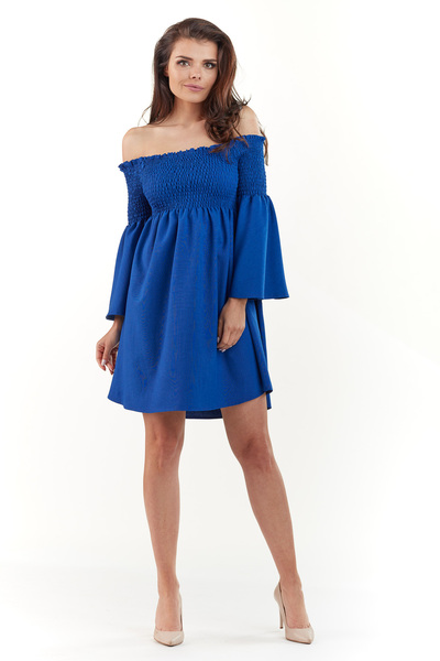 Awama Dress A228, Awama, Polyester, Blue, L-XL INTL
