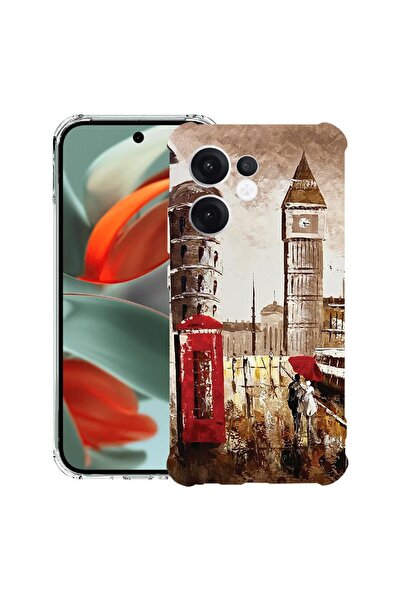 bestcase Съвместим калъф за OPPO Reno13 F 5G, Удароустойчив 1.5ММ, Лондон, За...