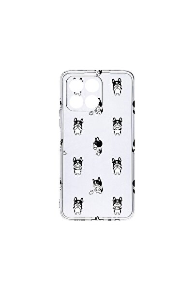 bestcase Прозрачен силиконов калъф 2ММ, съвместим с Honor X6a, с десен на бул...