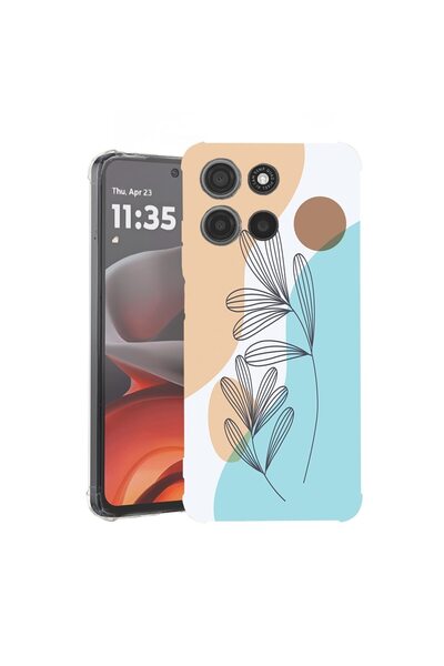 bestcase ¬Æ Husa pentru Motorola Moto G15, Anti Shock 1.5MM, Abstract Flower,...