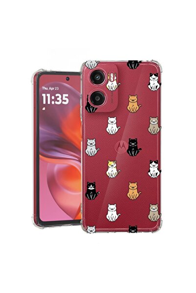 bestcase ¬Æ Husa pentru Motorola Moto G05, Anti Shock 1.5MM, Cat Pattern, Pro...