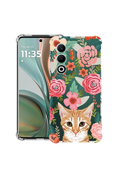 bestcase Αντικραδασμική Θήκη για OPPO A5 5G με Σχέδιο Γάτα και Λουλούδια, 205...
