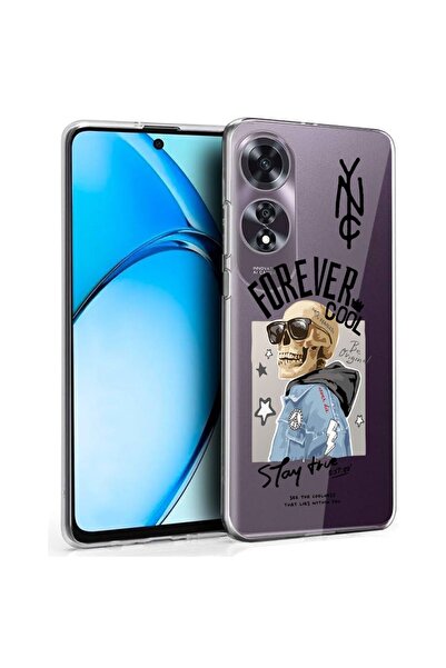 bestcase Husă pentru OPPO A60 4G, Silicon transparent 2MM, Forever Cool Skele...