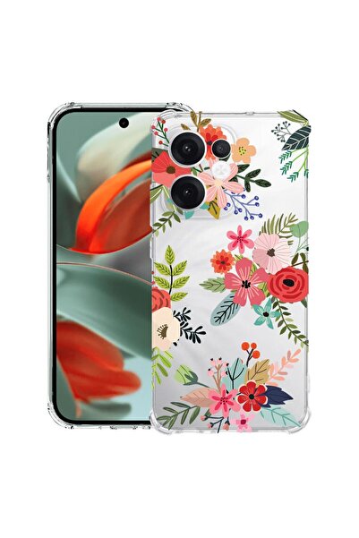 bestcase ¬Æ Husa compatibila OPPO Reno13 F 5G, Anti Shock 1.5MM, Flowers, Pro...