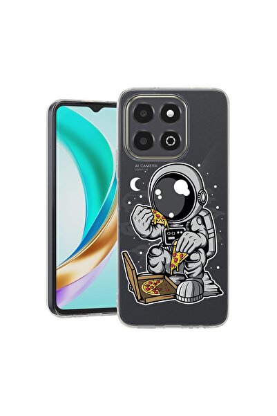 bestcase Husa pentru Honor X6b, BestCase¬Æ Clear Silicon 2MM, Astronaut Pizza...