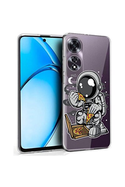 bestcase ¬Æ Husa pentru OPPO A60 4G, Clear Silicon 2MM, Astronaut Pizza, Anti...