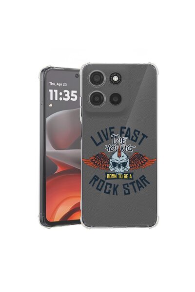 bestcase ¬Æ Husa pentru Motorola Moto G15, Anti Shock 1.5MM, Rock Star, Prote...