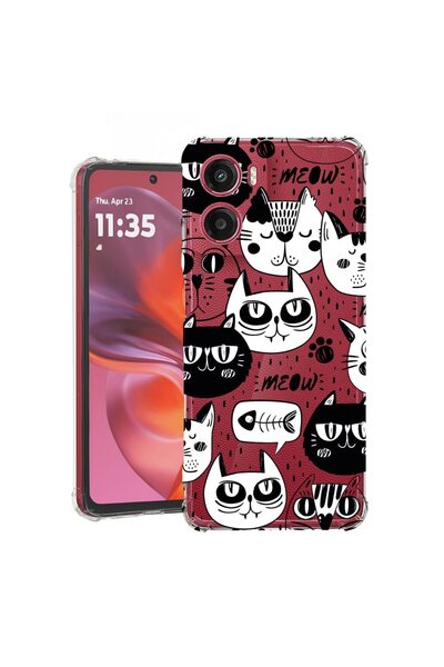 bestcase ¬Æ Husa pentru Motorola Moto G06 cu Design Cool Cats, Anti Shock, Re...
