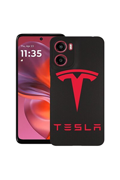 bestcase ¬Æ Husa pentru Motorola Moto G06 cu Design Tesla Red, TPU Mat Ultra ...