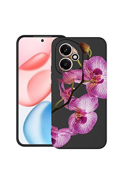 bestcase Ултра тънък TPU калъф, съвместим с Honor 400, Флорален - Розова орхи...