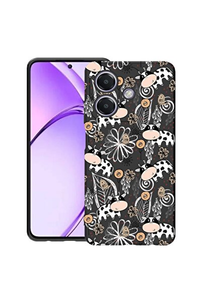 bestcase ¬Æ Husa pentru OPPO A60 5G / A40 / A40M, Cow Pattern, Slim Silicon 0...