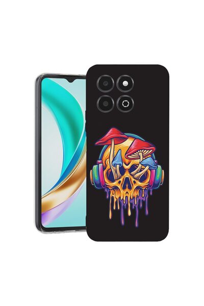 bestcase Husa pentru Honor X6b, BestCase¬Æ Clear Silicon 2MM, Skull Mushroom,...