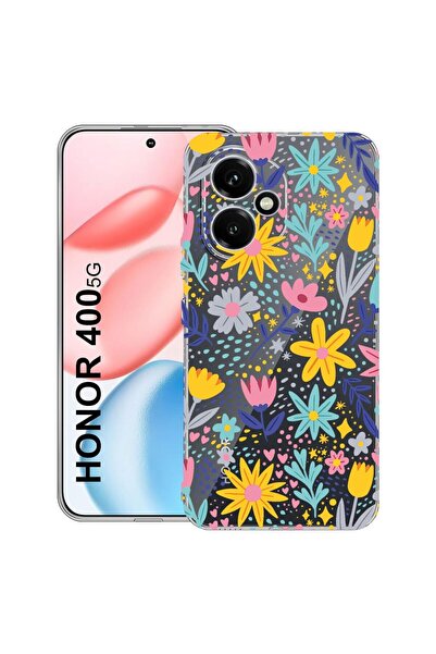 bestcase ¬Æ Husa Clear Silicon pentru Honor 400, Little Flowers, 2036423 T 758