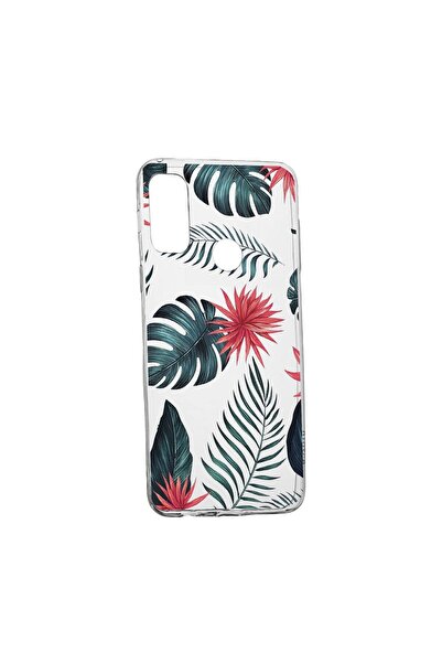 bestcase Husa Silicon Tropical Flowers, Compatibila Cu Motorola Moto E40, rez...