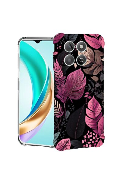 bestcase ¬Æ Husa compatibila Honor X8C, Anti Shock 1.5MM, Rose Feathers, Prot...