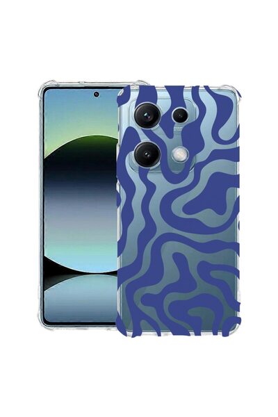 bestcase Αντικραδασμική Θήκη για OPPO Reno13 με Μπλε Αφηρημένο Σχέδιο Γραμμών...
