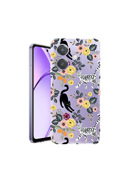 bestcase Husa pentru OPPO A40 / A40M, BestCase¬Æ Clear Silicon 2MM, Cat Patte...
