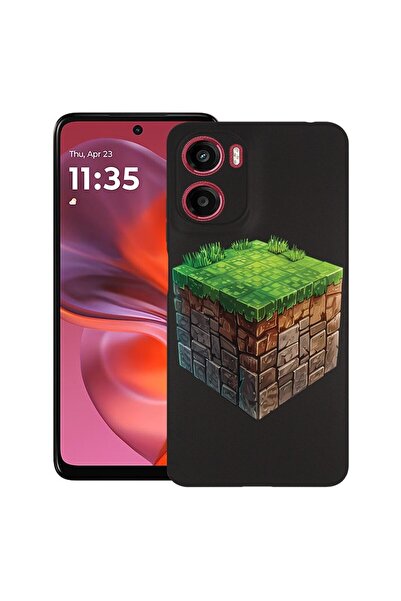 bestcase ¬Æ Husa pentru Motorola Moto G05, Minecraft World, Slim Silicon 0.8M...