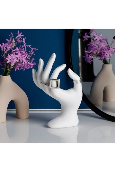 OEM Jewelry Organizer Stand - White Hand 10x6.5x15.5cm
