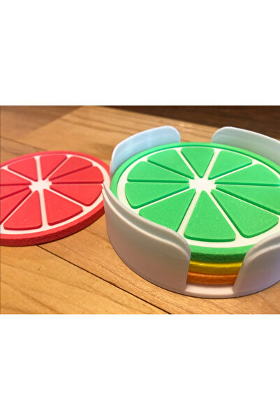 Printona Colorful Fruit Pattern Coasters – Non-Slip, Stylish and Durable Desi...