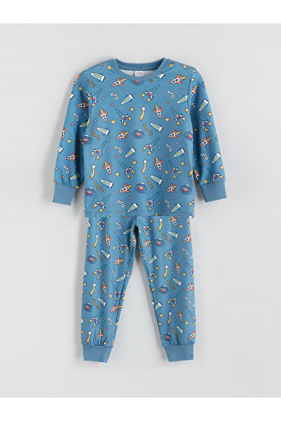 LC Waikiki Set de pijamale pentru băieți cu guler rotund