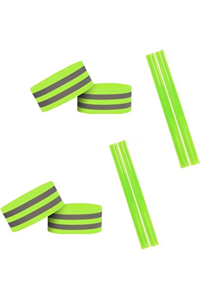 Other Set of 4 Reflective Bands Set, Elastic, with Velcro Fastening and Stron...