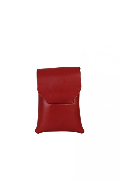 BUENO Red Pearl. Leather Card Holder
