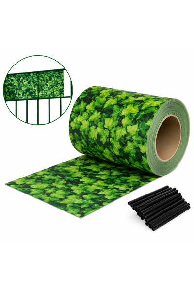 zola Banda decorativa gard model frunze, 20 clipsuri incluse, 19 cm x 35 m, P...