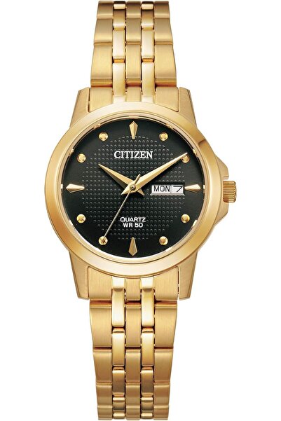 Citizen ساعة كوارتز نسائية، ستانلس ستيل، كلاسيكية، لون ذهبي