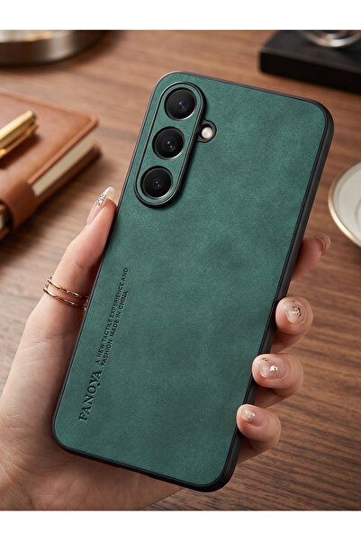 TechTrove Galaxy A35 İçin Uyumlu Deri Tasarımlı Elde Kaymaz Sararmaz Tozlanma...