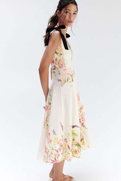 H&M Flared-skirt tie-strap dress