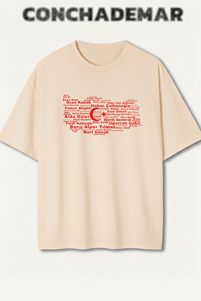 Vordevia Turkey National Teams Printed Premium Oversize Cotton T-Shirt