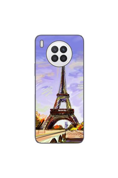 OEM Husa compatibila cu Huawei Nova 8i Silicon Gel Tpu Model Desen Turnul Eiffel