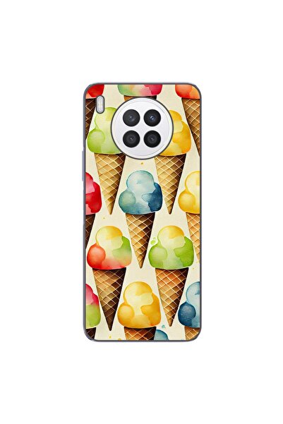 OEM Калъф, съвместим с Huawei Nova 8i, от силиконов гел TPU, с десен на сладолед