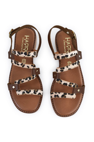 Harris Δερμάτινο animal print σανδάλι 135-1084