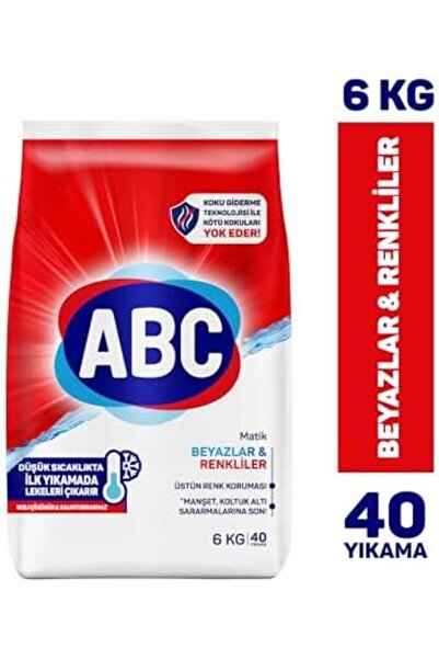 Yıldızan zkra shop ABC DETERJAN Matik Beyazlar & Renkliler 6 Kg 1053162